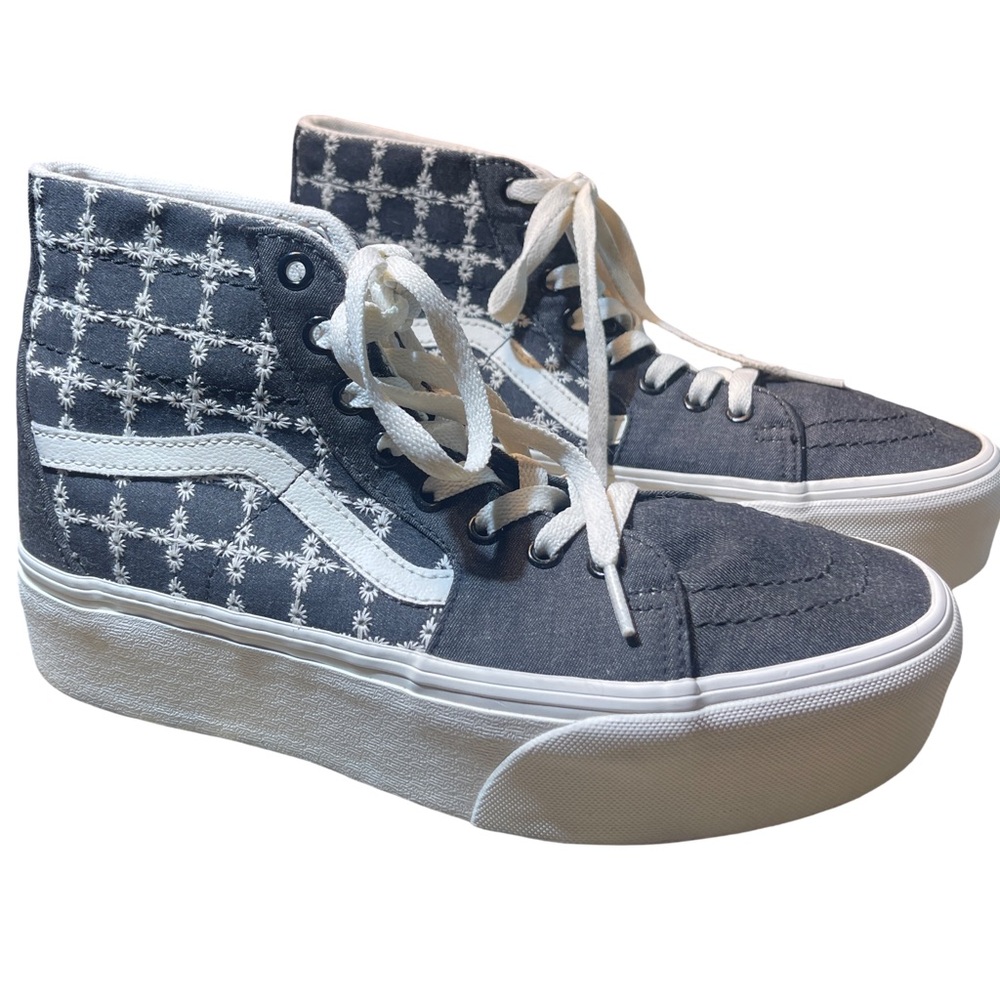 Vans Sk8-Hi Tapered Stackform Denim Embroidery Platform Sneakers
